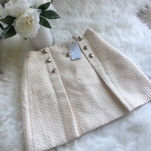 Mango Mini Classic Skirt (Ivory)